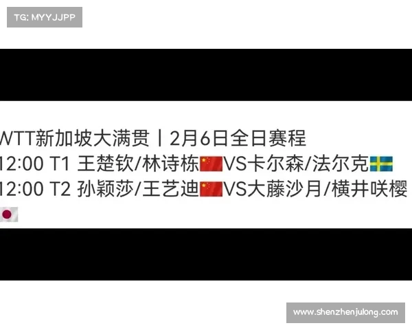 孙颖莎2025赛程一览表 孙颖莎2025赛程一览表